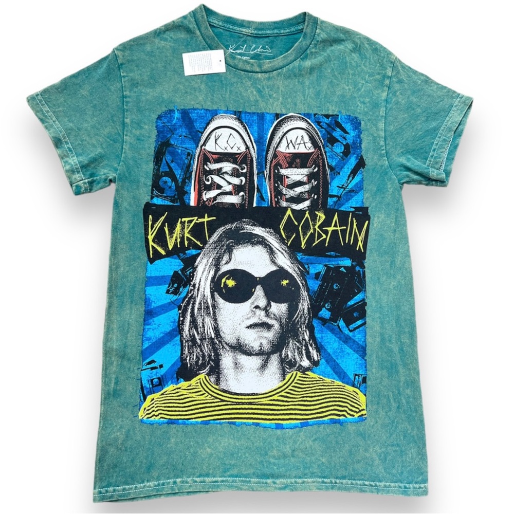 KURT COBAIN Nirvana Converse Graphic T-shirt Small